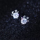 Korean version simple single diamond small elk earrings antler earrings cute temperament Christmas ear jewelrypicture10