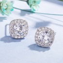 South Koreas new fashion hollow square zircon earrings crystal star fashion cool style jewelrypicture9