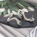 Fashion snake earrings female copper inlaid zircon earrings wholesalepicture8