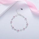 fashion heartshape pink zircon cherry blossom bracelet wholesalepicture8