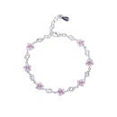 fashion heartshape pink zircon cherry blossom bracelet wholesalepicture12