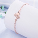 Korean version of the new clover flower diamond zircon leaf copper braceletpicture9