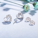 Korean version diamond heartshaped earrings hollow love earrings temperament jewelrypicture8