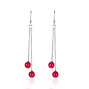 Korean imitation cherry earrings long tassel cherry copper earringspicture11