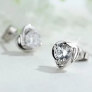 Korean version heartshaped purple diamond earrings fashion temperament earrings wholesale jewelrypicture8