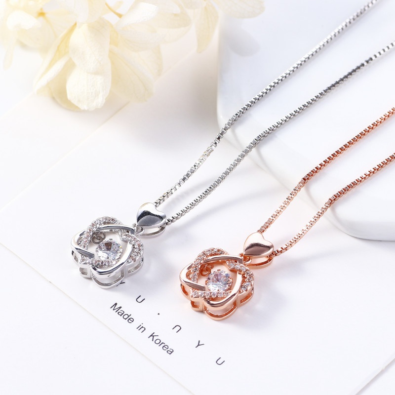 Korean version heartshaped necklace pendant