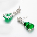 Retro ethnic green agate gourd copper earrings wholesalepicture9