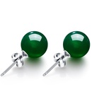 Korean style fashion natural green chalcedony earrings crystal earrings jewelry wholesalepicture4