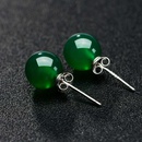 Korean style fashion natural green chalcedony earrings crystal earrings jewelry wholesalepicture6