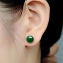 Korean style fashion natural green chalcedony earrings crystal earrings jewelry wholesalepicture7