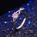 zircon pink diamond European and American purple ring index finger ring simple fashion jewelrypicture8