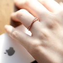 South Korea microinlaid flashing diamond cross 18k rose gold index finger ring tail ring jewelrypicture4
