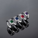 classic fourclaw emerald ring European and American diamond amethyst ring jewelrypicture8
