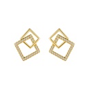 Korean version of the new zircon square earrings square geometric earrings temperament earringspicture11
