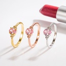 pink diamond zircon ring European and American compact eggshaped ring fashion jewelrypicture8