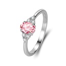 pink diamond zircon ring European and American compact eggshaped ring fashion jewelrypicture7
