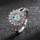diamond topaz European and American full pink crystal zircon ring fashion jewelrypicture8