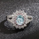 diamond topaz European and American full pink crystal zircon ring fashion jewelrypicture9