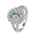 diamond topaz European and American full pink crystal zircon ring fashion jewelrypicture7