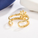 Simple Ring Sweet Flower Microinlaid Zircon Ring Sun Flower Open Ringpicture11