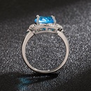 blue zircon European and American diamond butterfly sapphire ring fashion jewelrypicture11