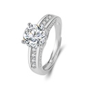 fourclaw ring eternal simulation diamond wedding fashion microinlaid ring jewelrypicture8