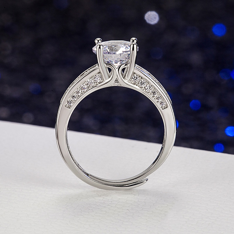 fourclaw ring eternal simulation diamond wedding fashion microinlaid ring jewelry