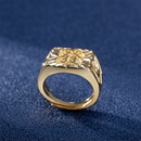 Sand Gold Domineering Fortune Ring Copper Plated Gold Open Ring Jewelrypicture9