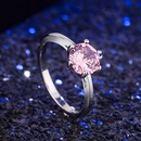 fashion classic sixclaw single zircon European and American crossborder simulation diamond ring jewelrypicture10