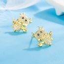 South Korea personality calf earrings cute cow fashion full of diamond earrings jewelrypicture8