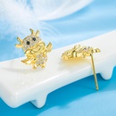 South Korea personality calf earrings cute cow fashion full of diamond earrings jewelrypicture9