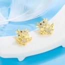 South Korea personality calf earrings cute cow fashion full of diamond earrings jewelrypicture10