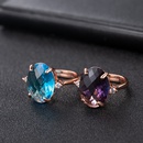 blue crystal European and American rose diamond amethyst gem ring fashion jewelrypicture9