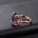 blue crystal European and American rose diamond amethyst gem ring fashion jewelrypicture10