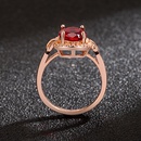 zircon ring European and American fashion rose gold diamond rose ruby ringpicture9