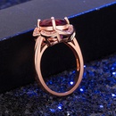 micro inlaid rose ruby flower ring rose gold luxury ring jewelrypicture9