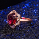 micro inlaid rose ruby flower ring rose gold luxury ring jewelrypicture10