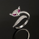 Korean rose red zircon fox ring light luxury index finger ring fashion jewelrypicture10