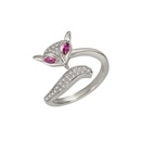 Korean rose red zircon fox ring light luxury index finger ring fashion jewelrypicture11
