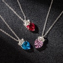 fashion queen necklace retro crown pendant peach heart pendant clavicle chain love necklacepicture7