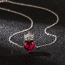 fashion queen necklace retro crown pendant peach heart pendant clavicle chain love necklacepicture9