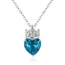 fashion queen necklace retro crown pendant peach heart pendant clavicle chain love necklacepicture11