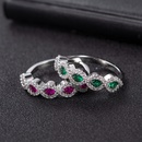 crossborder micro zircon emerald ring ruby full diamond ring fashion jewelrypicture7