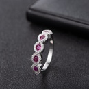 crossborder micro zircon emerald ring ruby full diamond ring fashion jewelrypicture8