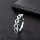 crossborder micro zircon emerald ring ruby full diamond ring fashion jewelrypicture9