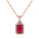 rubelliteplated pendant rose gold square ruby necklacepicture11
