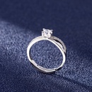 classic fourclaw European and American fashion elegant inlaid zircon ring jewelrypicture9