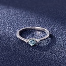 blue topaz heartshaped ring European and American zircon blue fashion ringpicture9