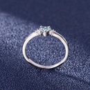 blue topaz heartshaped ring European and American zircon blue fashion ringpicture10