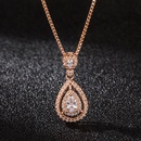 Korean version necklace full diamond water drop pendant fashion clavicle chain necklace wedding jewelrypicture7